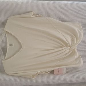 Cream Knot Top